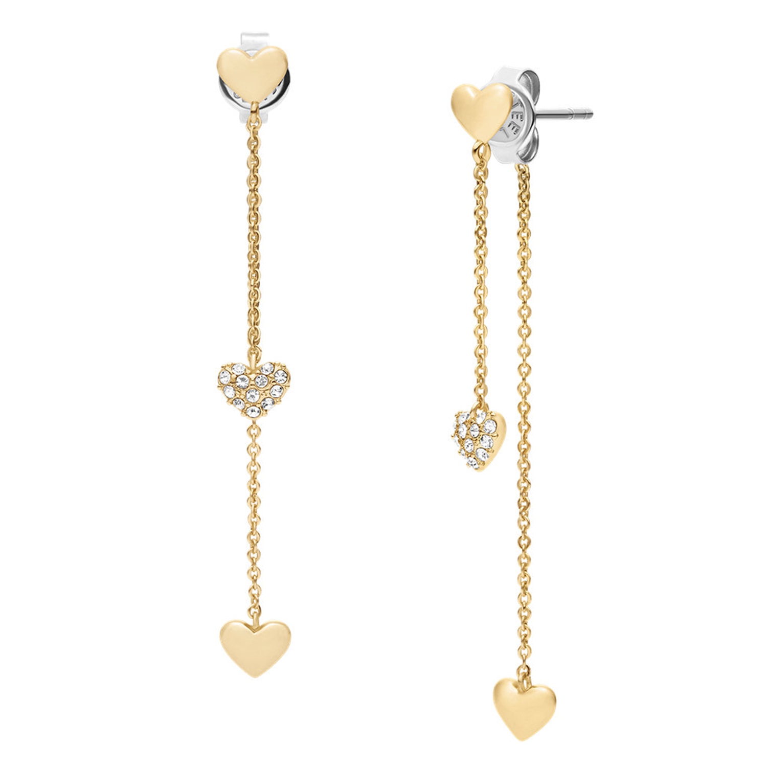 Fossil Sutton Brass Women's Earrings JA7300710