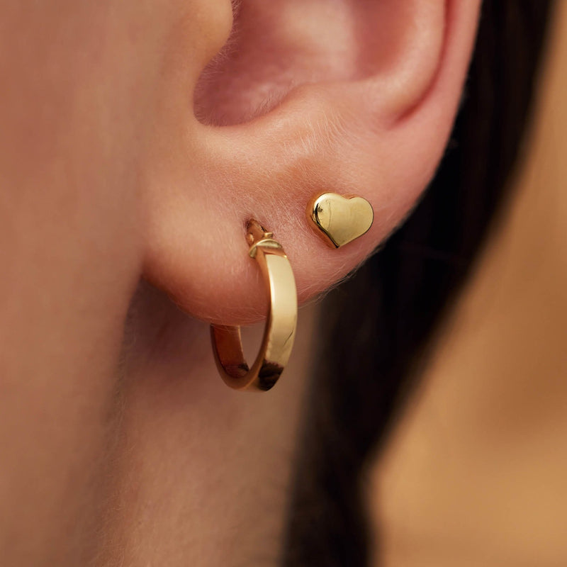 Beloro Jewels Regalo d'Amore ensemble boucles d'oreilles en or 9 carats avec cœur BO90036-zoom-