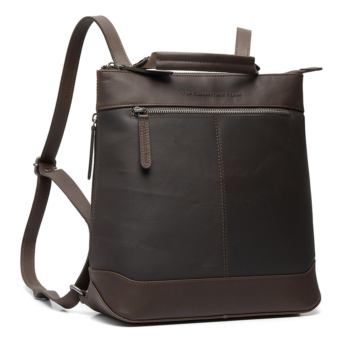 The Chesterfield Brand Wax Pull Up Harare Brown Backpack C58.033101