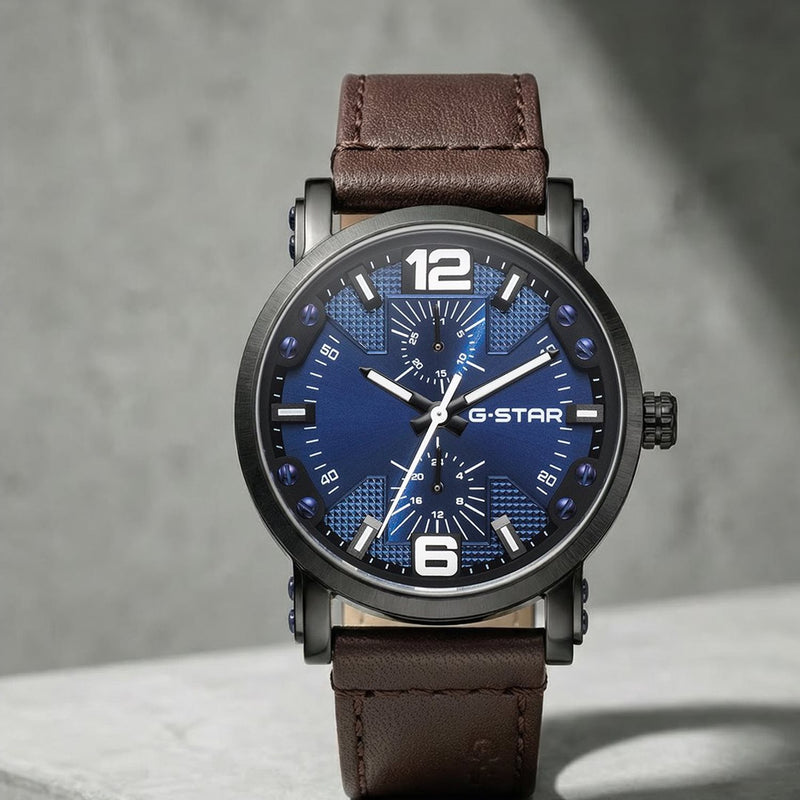 G-STAR Rovic Montre Homme Noire avec Cadran Bleu GSW.509.04-zoom-