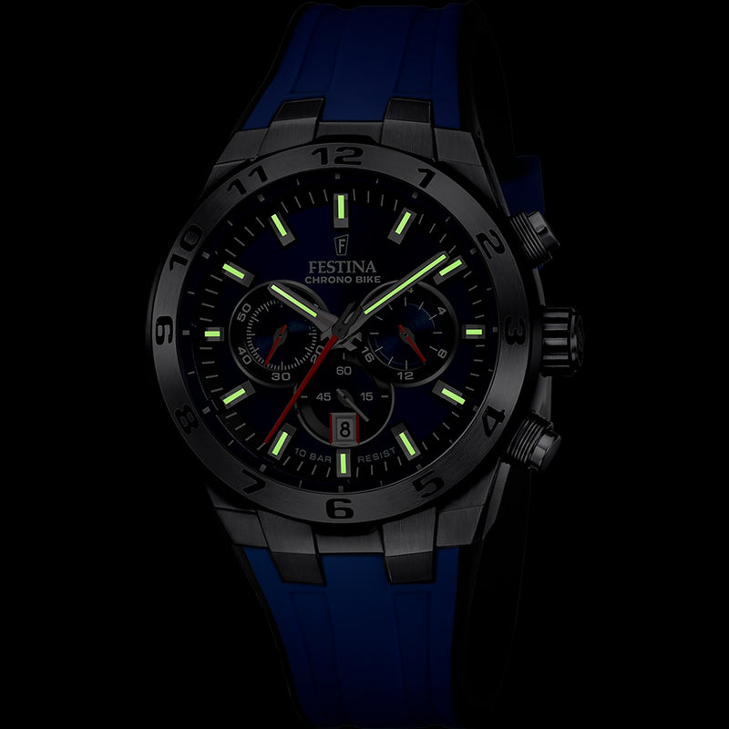 Festina Chrono Bike Hommes Montre Bleu F20671/1-zoom-