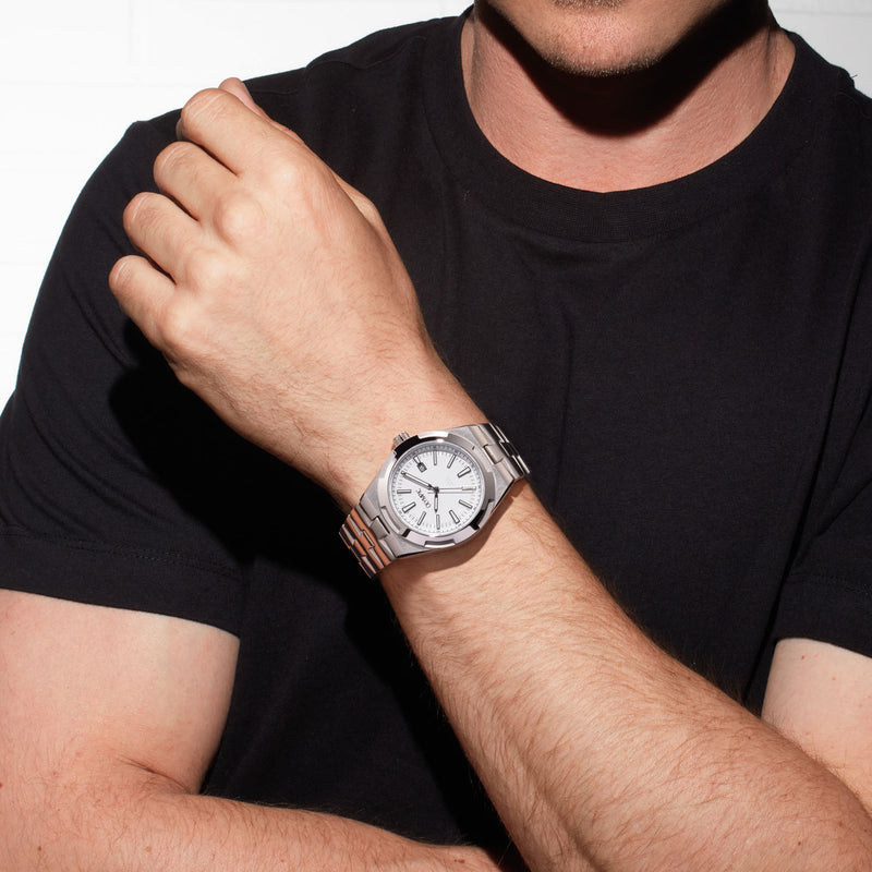 Olympic Legacy Montre Pour Homme Argentée et Blanche OL75HSS004-zoom-