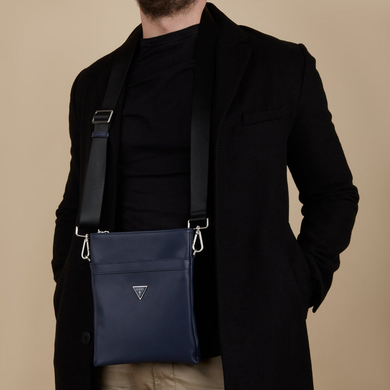 GUESS Certosa Sac Besace Bleu HMECSA-P3199-BLU-zoom-