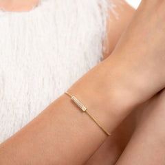 Isabel Bernard Le Marais Liaison 14 Karat Gold Bracelet With Zirconia Stones IB320154