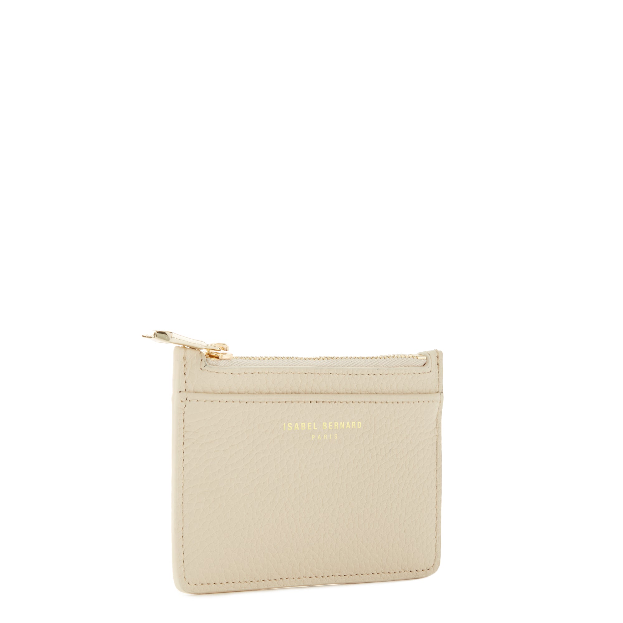 Isabel Bernard Honoré Aveline crème Leather Card Holder made of Calfskin IB27021
