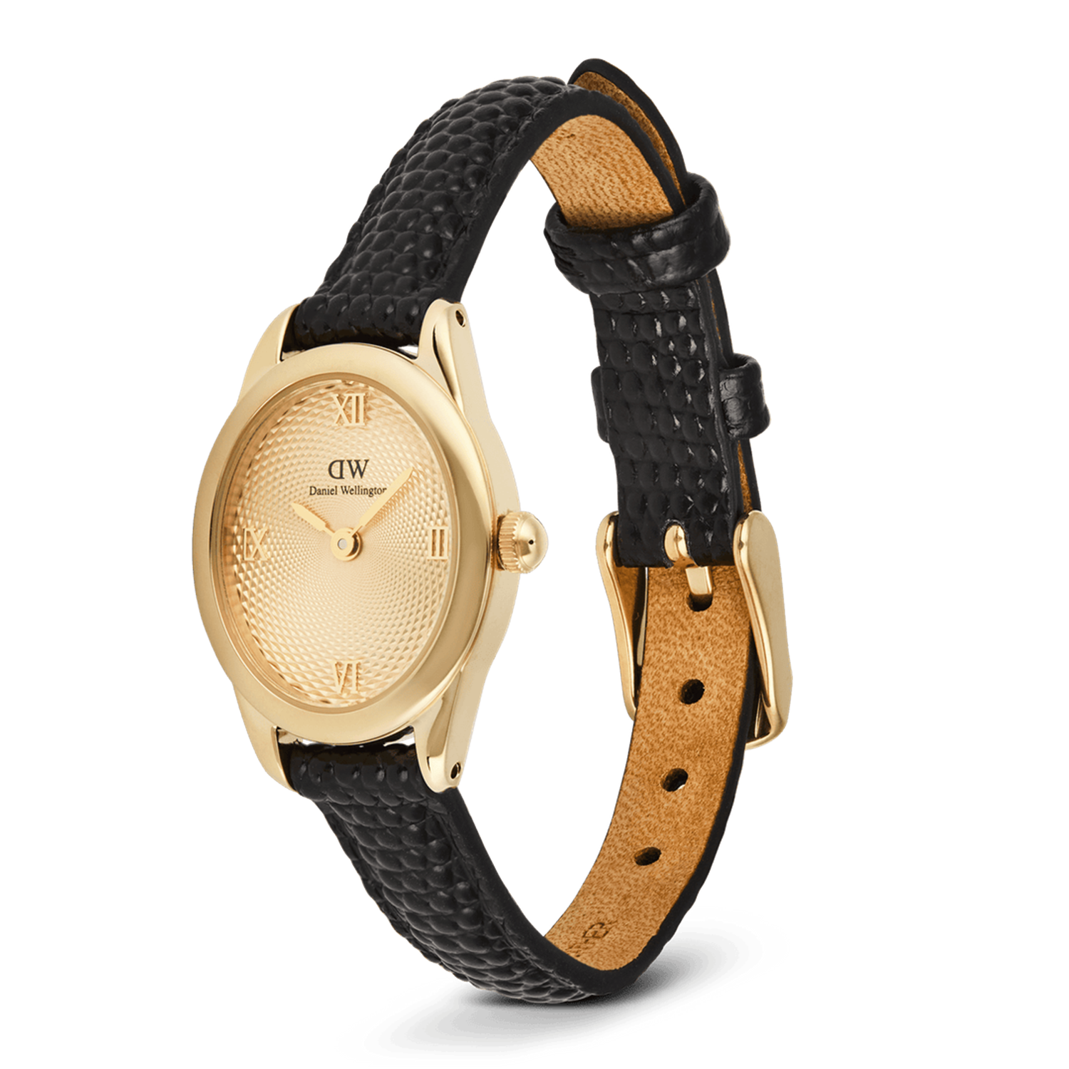 Daniel Wellington Ophelia Mini Black Lizard Unitone Gold-coloured Watch DW00100897