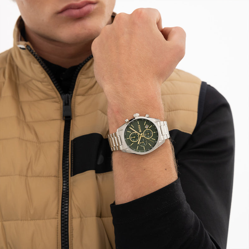 Hugo Boss Grand Prix 40 Montre Homme En Argent HB1514265-zoom-