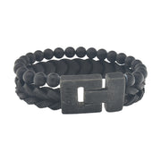 Josh Bracelet Noir 24995-BRA-VB/MATBLCK/M