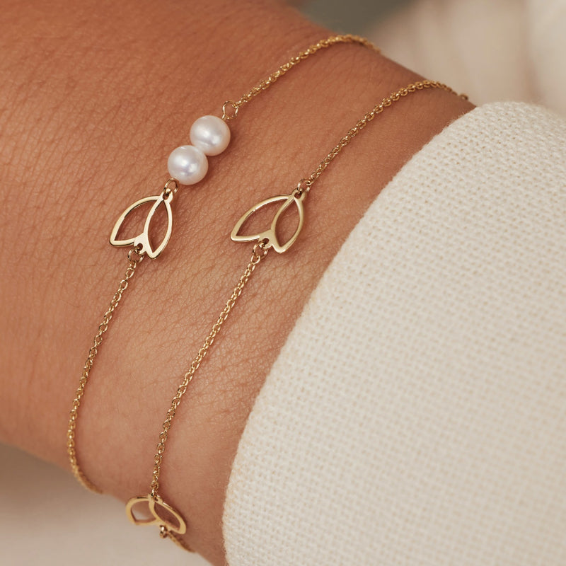 Isabel Bernard Cadeau d'Isabel Coffret cadeau bracelet et puces d'oreilles en or 14 carats avec perles d'eau douce IB90185-zoom-