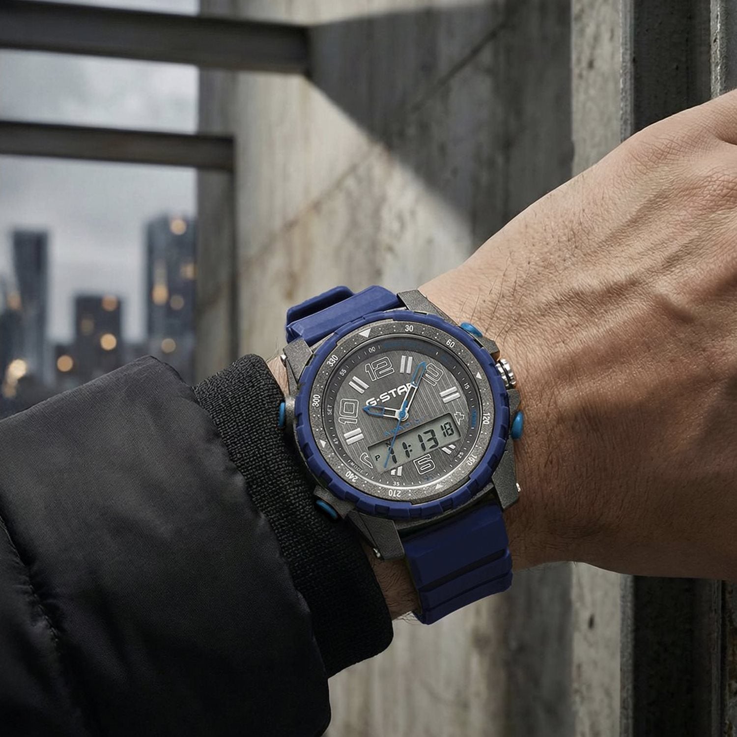 G-STAR Ops01 Grey-Blue Ana-Digi Men's Watch GSW.502.04