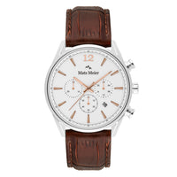 Mats Meier Grand Cornier Chrono White/Brown Watch MM00105