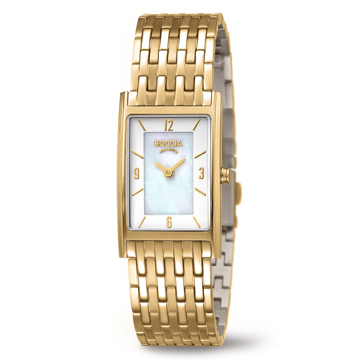 Boccia Titanium Parelmoer Dames Horloge 2002-3212-11