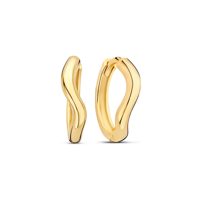 Beloro Jewels La Rinascente Mathilde boucles d'oreilles créoles en or 9 carats (9,6 mm) BO360109-zoom-