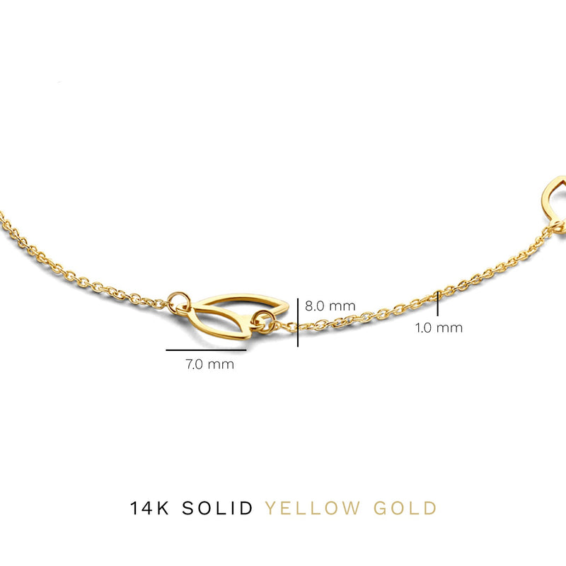 Isabel Bernard Cadeau d'Isabel Coffret cadeau collier et bracelet en or 14 carats IB90187-zoom-