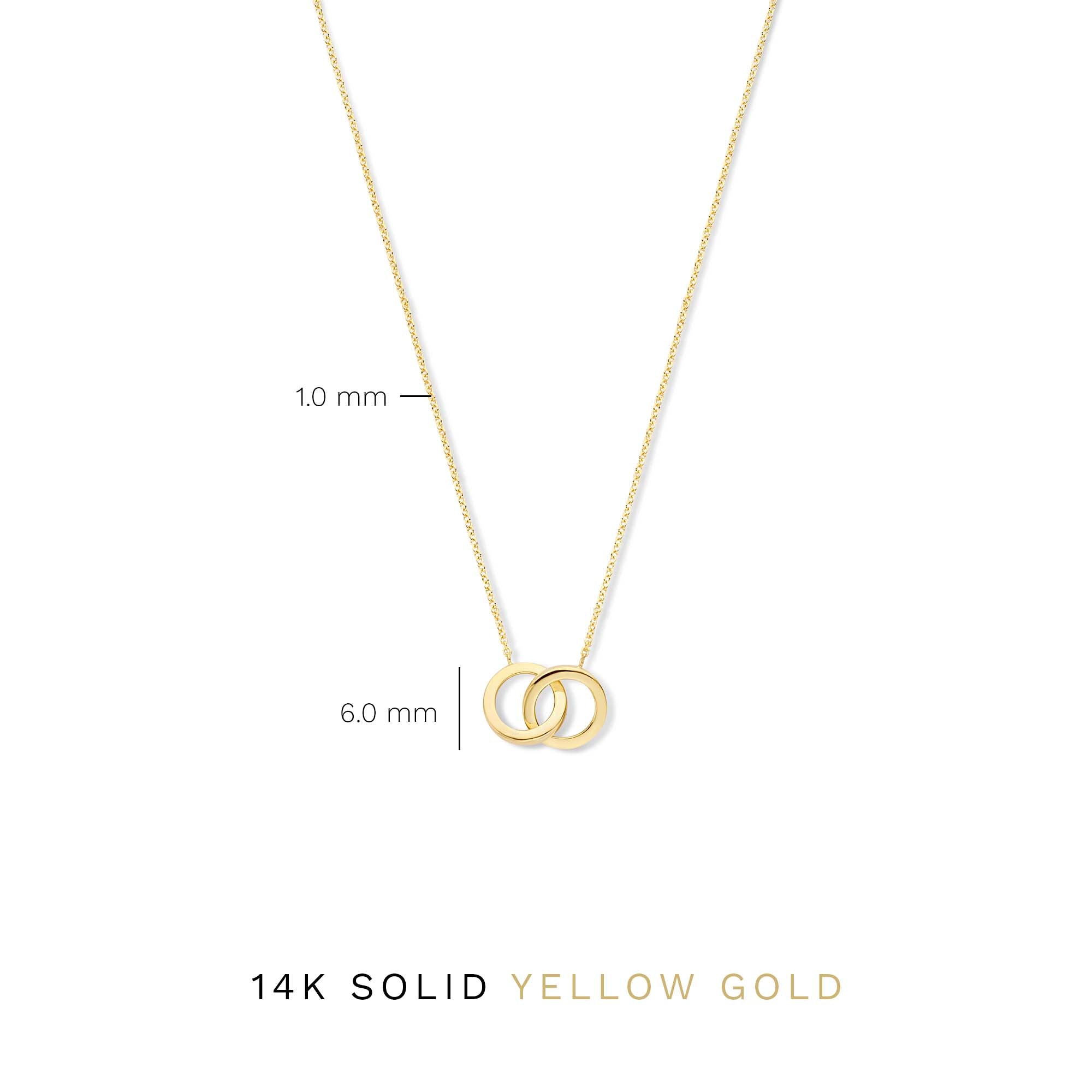 Isabel Bernard 14 Carat Golden Le Marais Zoé Necklace IB340131 (Length: 40.00-44.00 cm)