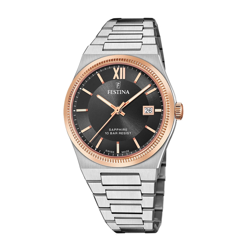 Festina My Swiss Time Hommes Montre Argent F20036/3-zoom-