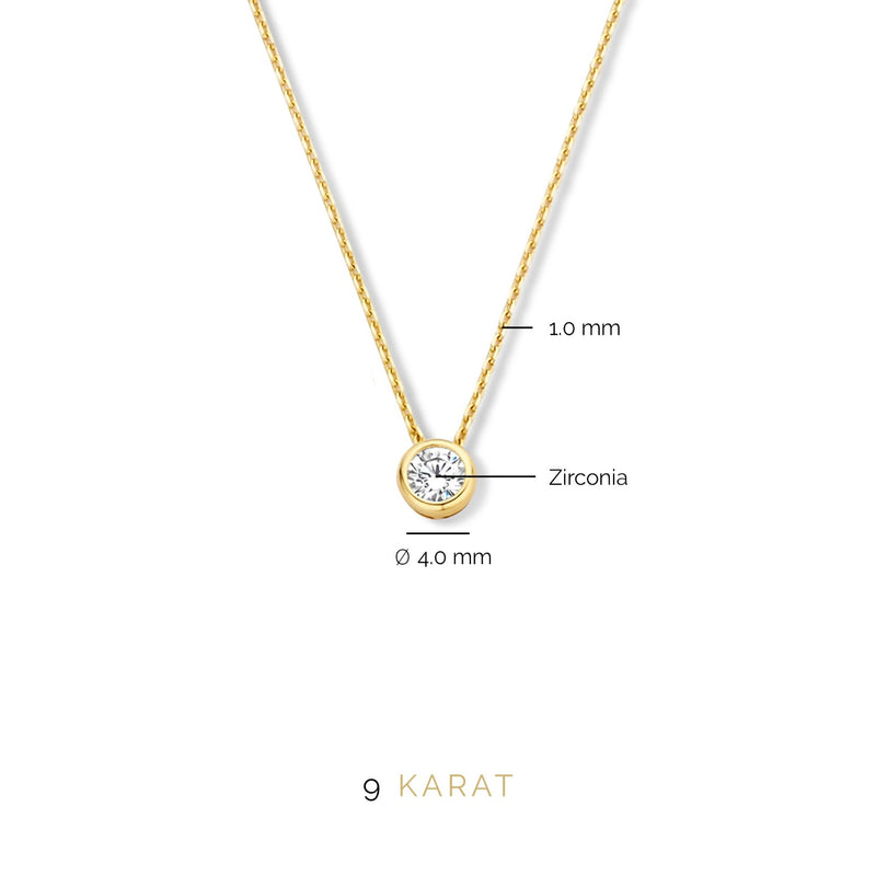 Beloro Jewels Regalo d'Amore ensemble cadeau collier et bracelet en or 9 carats BO90025-zoom-