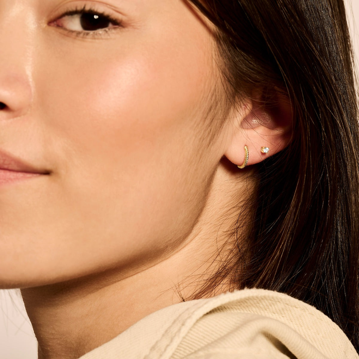 Blush Gold Hoop Earrings 7265YGO