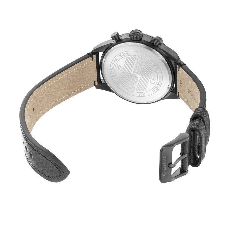G-STAR Originals Montre Homme en Cuir Noir GSW.504.02-zoom-