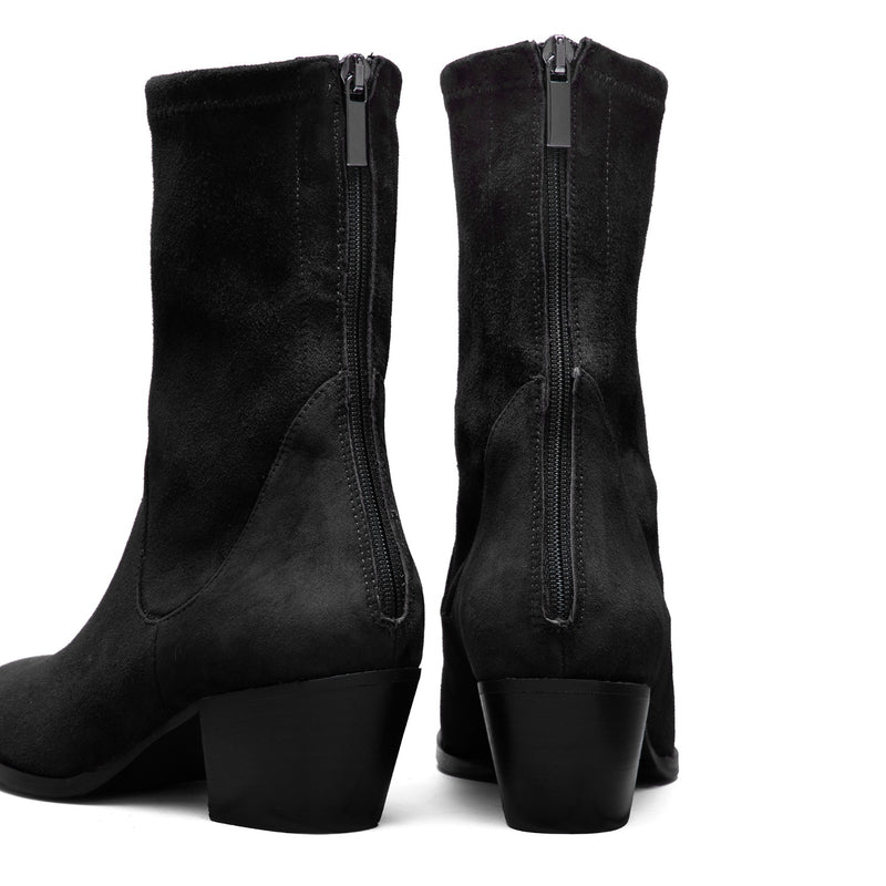 Isabel Bernard Vendôme Ines Bottines stretch noires en daim IB53013-101-37-zoom-