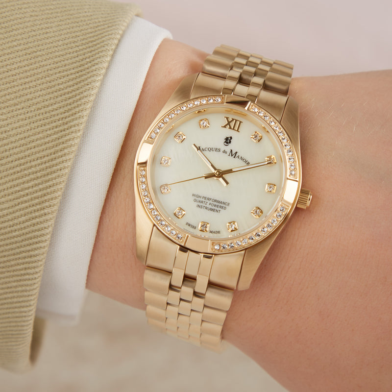 Jacques du Manoir Inspiration Prestige Femmes Montre Or JWL02003-zoom-