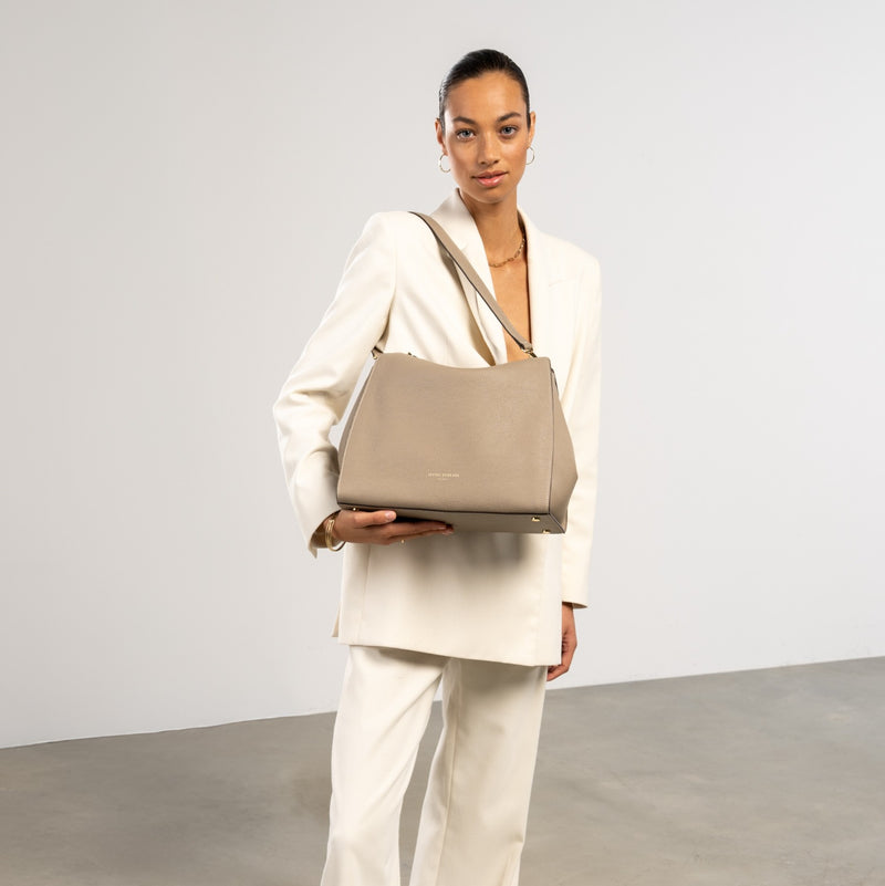 Isabel Bernard Honoré Emma Sac à Épaule Taupe IB21134-078-zoom-