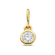 Isabel Bernard Le Marais Zircon Rond Pendentif Or 14 Carats IB350060
