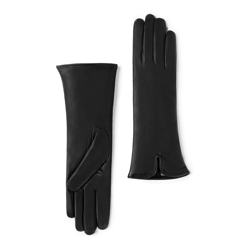 Isabel Bernard Honoré Sylvie gants noirs en cuir de chèvre IB67004-301-6.5-zoom-