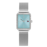 Tommy Hilfiger Tea Montre Femme Argentée et Bleue TH1782789