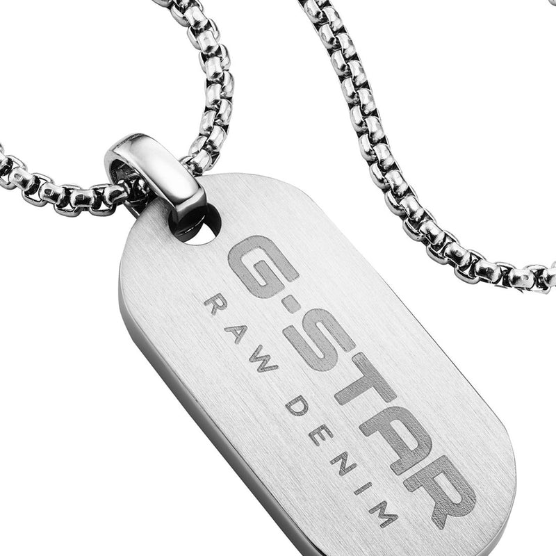 G-STAR ZipPoint Collier argenté à maillons GSJ.104.01-zoom-