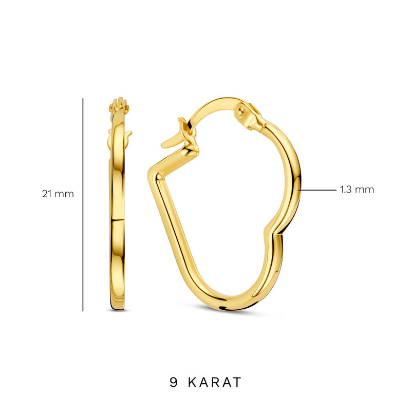 Beloro Jewels Della Spiga Femmes Creoles Or 9 carats BO360081-zoom-