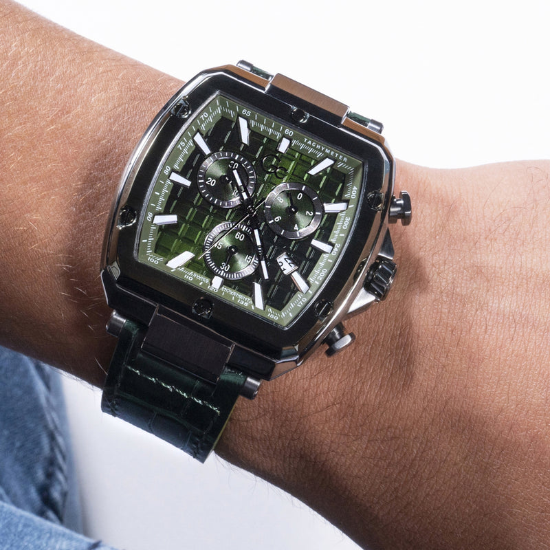 Gc Watches Spirit Tonneau Hommes Montre Vert Y83011G9MF-zoom-