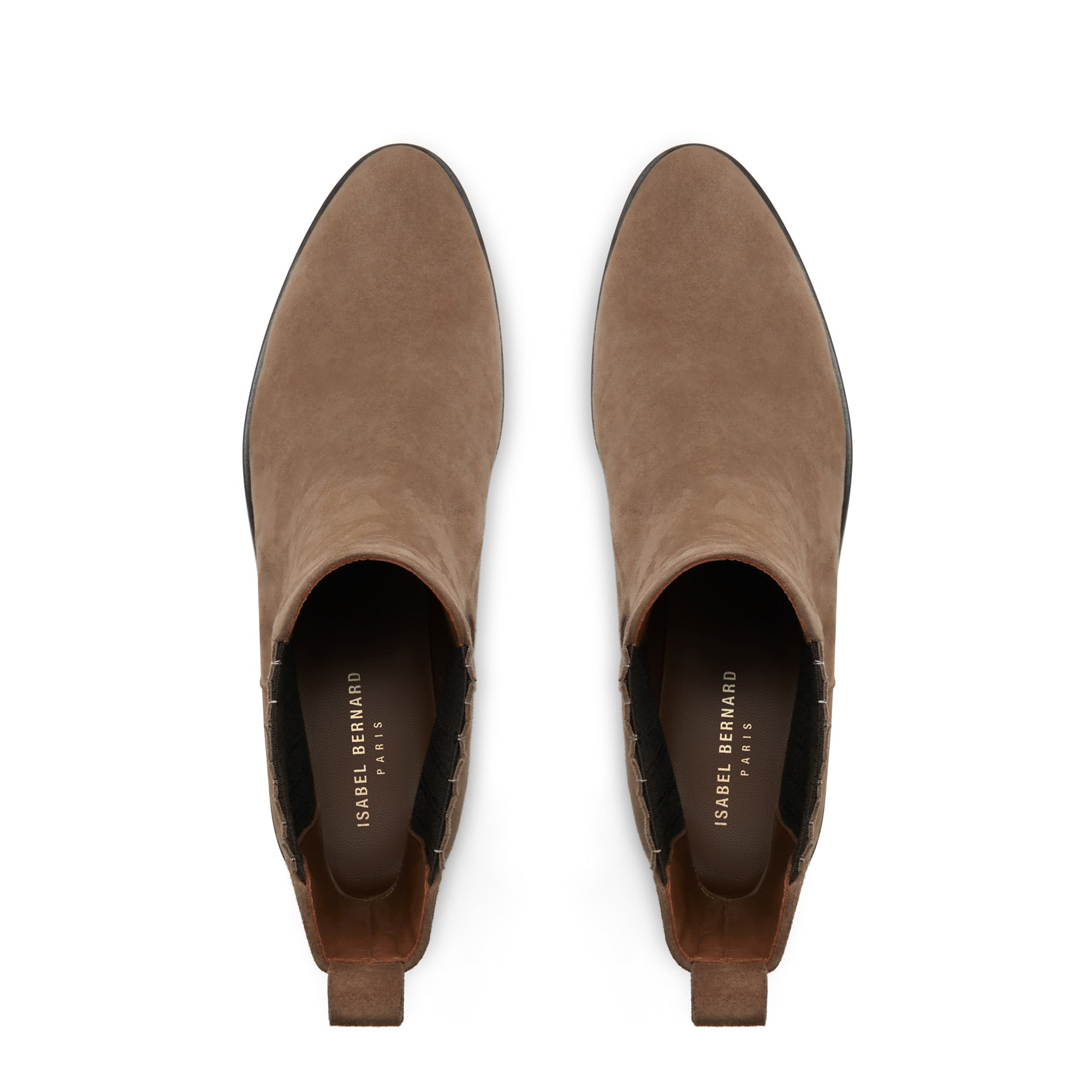 Isabel Bernard Vendôme Chey Taupe Suede Chelsea Boots IB53000SS-178-36