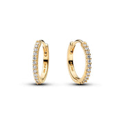 Pandora Timeless Créoles Mini Scintillantes Plaquées Or 264649C01