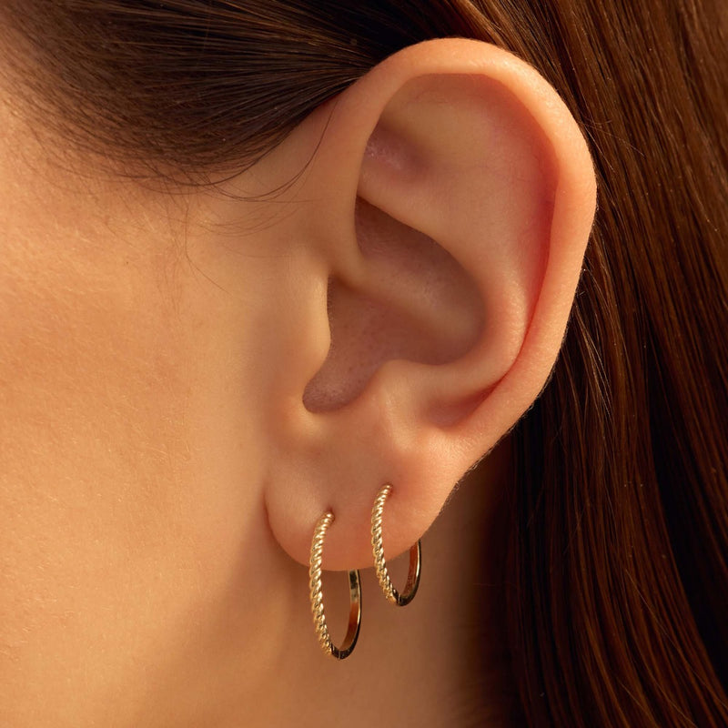 Beloro Jewels Della Spiga Della Spiga Créoles Giana en or 9 carats BO360093-zoom-