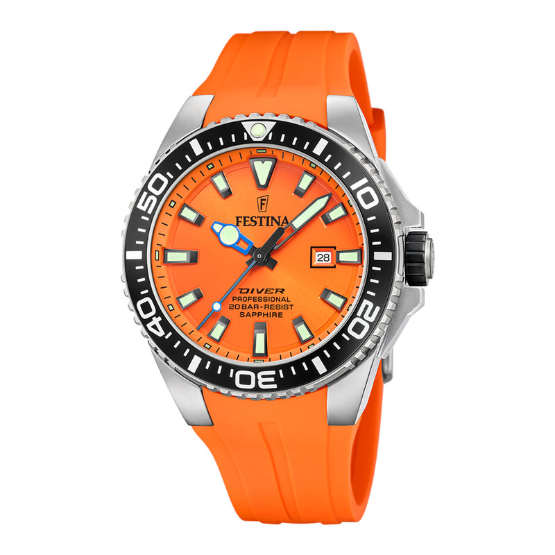 Festina Diver Hommes Montre Orange F20664/4-zoom-