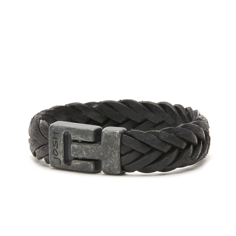 Josh Vintage Bracelet Noir 24832-BRA-VB/BLACK/L-zoom-