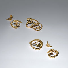 Pandora Essence Gold Plated Cubic Zirconia Organically Shaped Stone-Set Heart Hoop Earrings 264664C01
