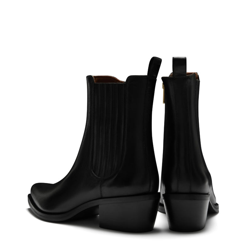 Isabel Bernard Bottes Amandine en cuir de veau noir IB53010-001-38-zoom-