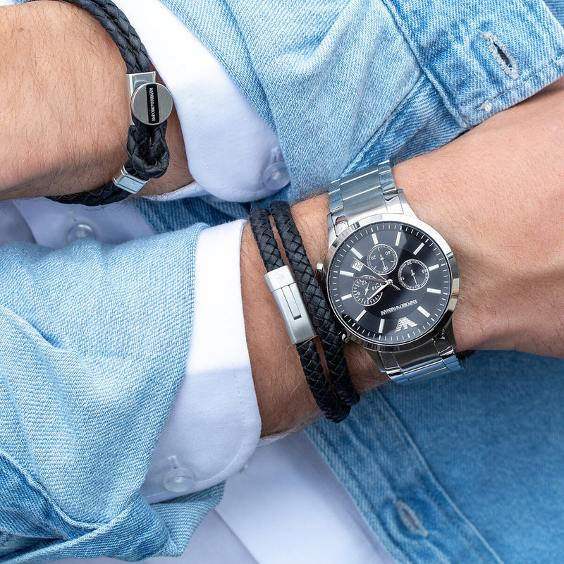 Emporio Armani Hommes Montre Argent AR2434-zoom-
