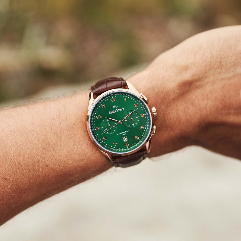 Mats Meier Mont Vélan Hommes Montre Marron MM10002-zoom-