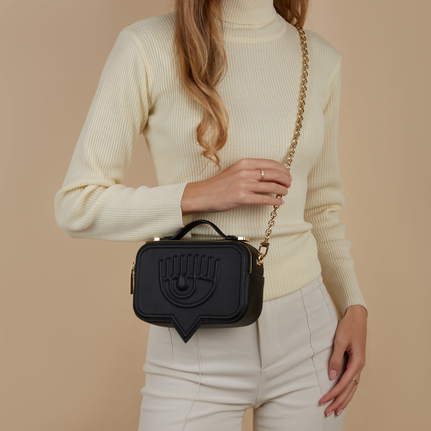 Chiara Ferragni Eyelike Black Crossbody Bag 75SB4BA5-ZS517-899