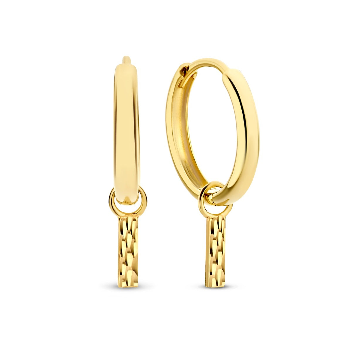 Isabel Bernard Rivoli Laura 14 Carat Golden Hoop Earrings IB360150