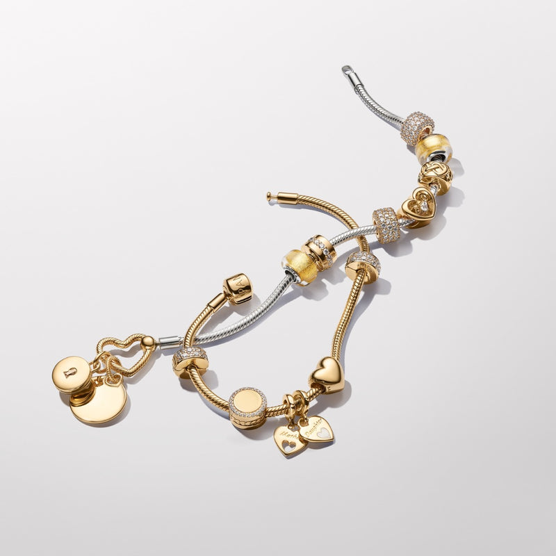 Pandora Moments 14 Karat Gold Plated Mother & Daughter Charms 769187C01-zoom-