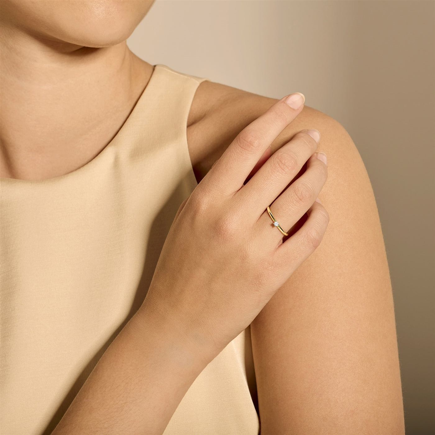 Blush Diamonds 14k Gold Ring with Diamond 1601BDI/50