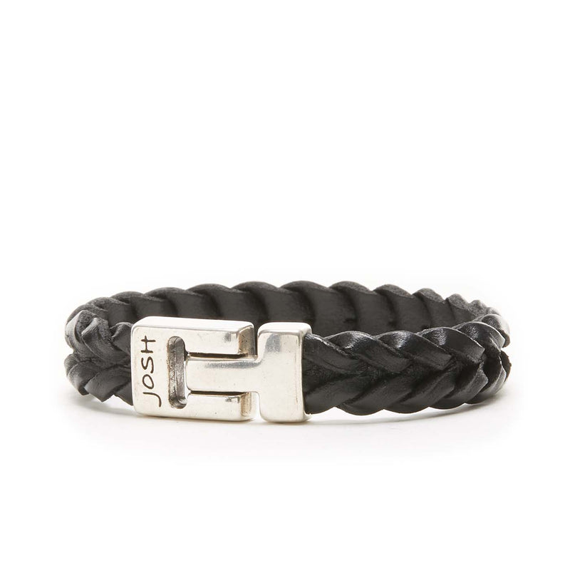 Josh Bracelet Argent 24728-BRA-S/BLACK-M-zoom-