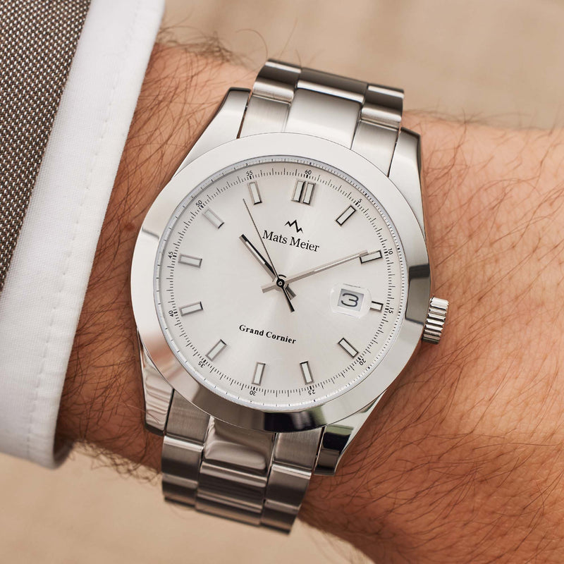 Mats Meier Grand Cornier Hommes Montre Argent MM00513-zoom-