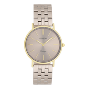 OOZOO Vintage Montre Femme Or et Taupe C20409