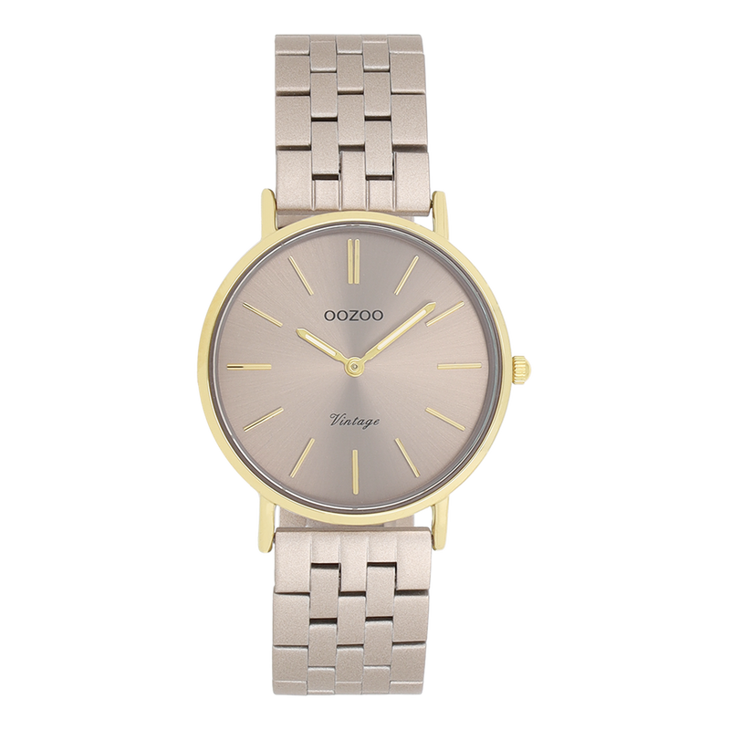 OOZOO Vintage Montre Femme Or et Taupe C20409-zoom-