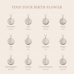 Violet Hamden Venus 925 Sterling Silver Necklace with Birthflower VH340026-AUG